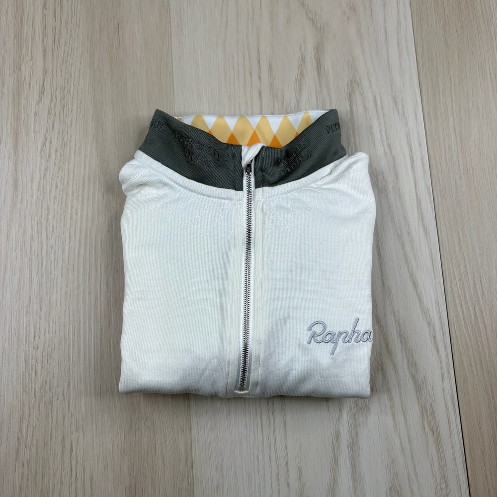 Rapha Womens White Gray Merino Wool Circle of Death Cycling Jersey Size M - Picture 15 of 15